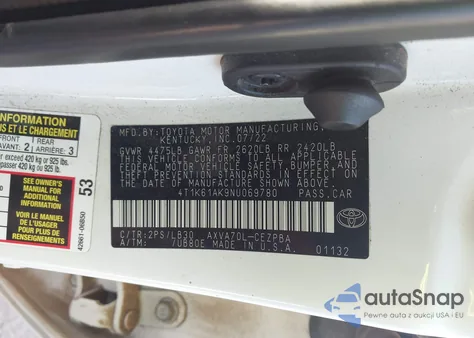 2022 Toyota Camry Xse from USA, damaged, VIN 4T1K61AK9NU069780